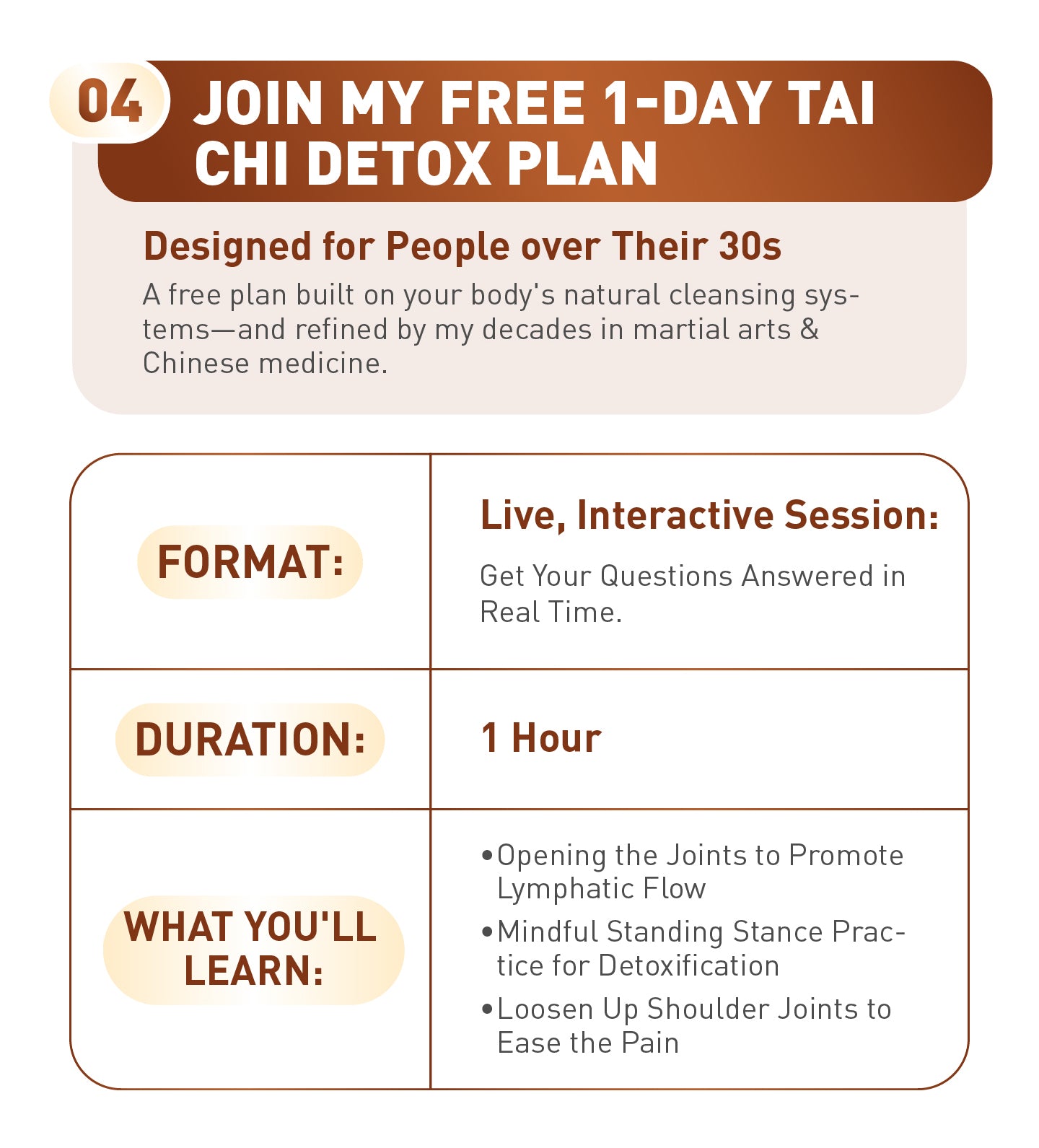 The 1-Hour TAICHI Detox Session