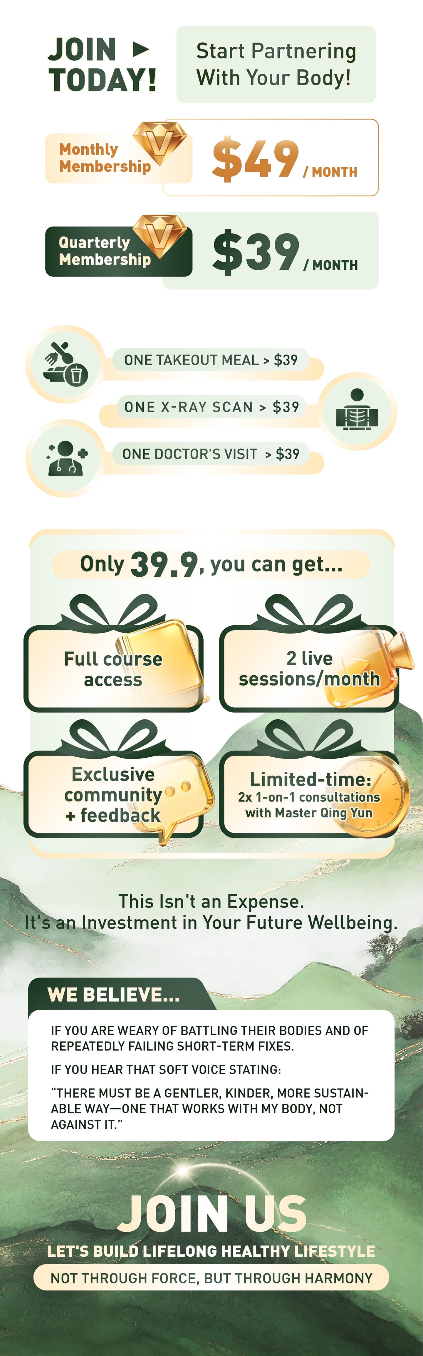 Membresía anual de TAICHI Natural Wellness